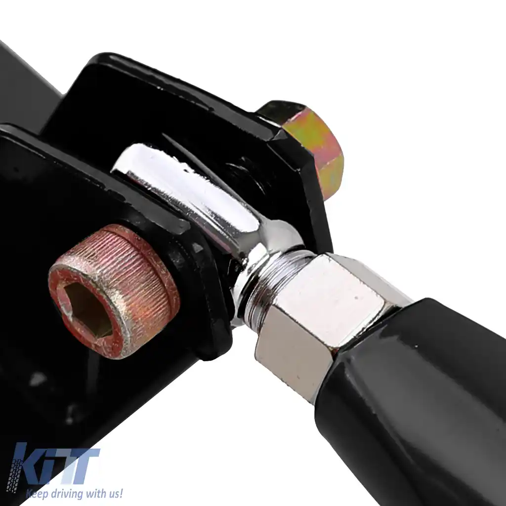 Bară de rigidizare din aluminiu neagră ajustabilă, potrivită pentru BMW E46 6 cilindri 320i 323i 325i 328i 330i-image-6193138