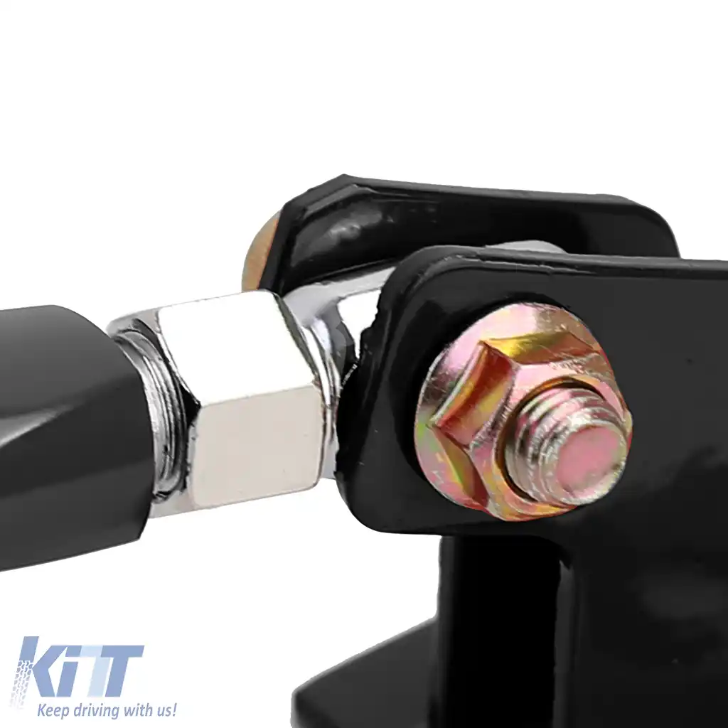 Bară de rigidizare din aluminiu neagră ajustabilă, potrivită pentru BMW E46 6 cilindri 320i 323i 325i 328i 330i-image-6193139