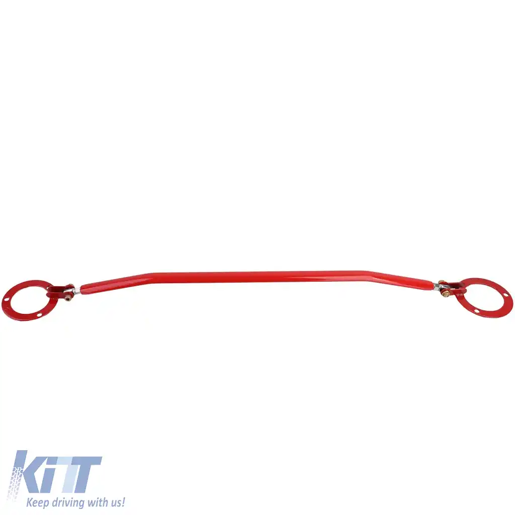 Bară de rigidizare din aluminiu roșie frontală ajustabilă, potrivită pentru BMW Seria 5 E34 520i 525i 89-96-image-6261235