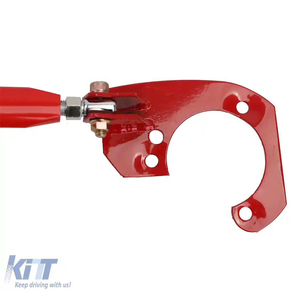 Bară de rigidizare din aluminiu roșie ajustabilă, potrivită pentru BMW E46 6 cilindri 320i 323i 325i 328i 330i-image-6193002