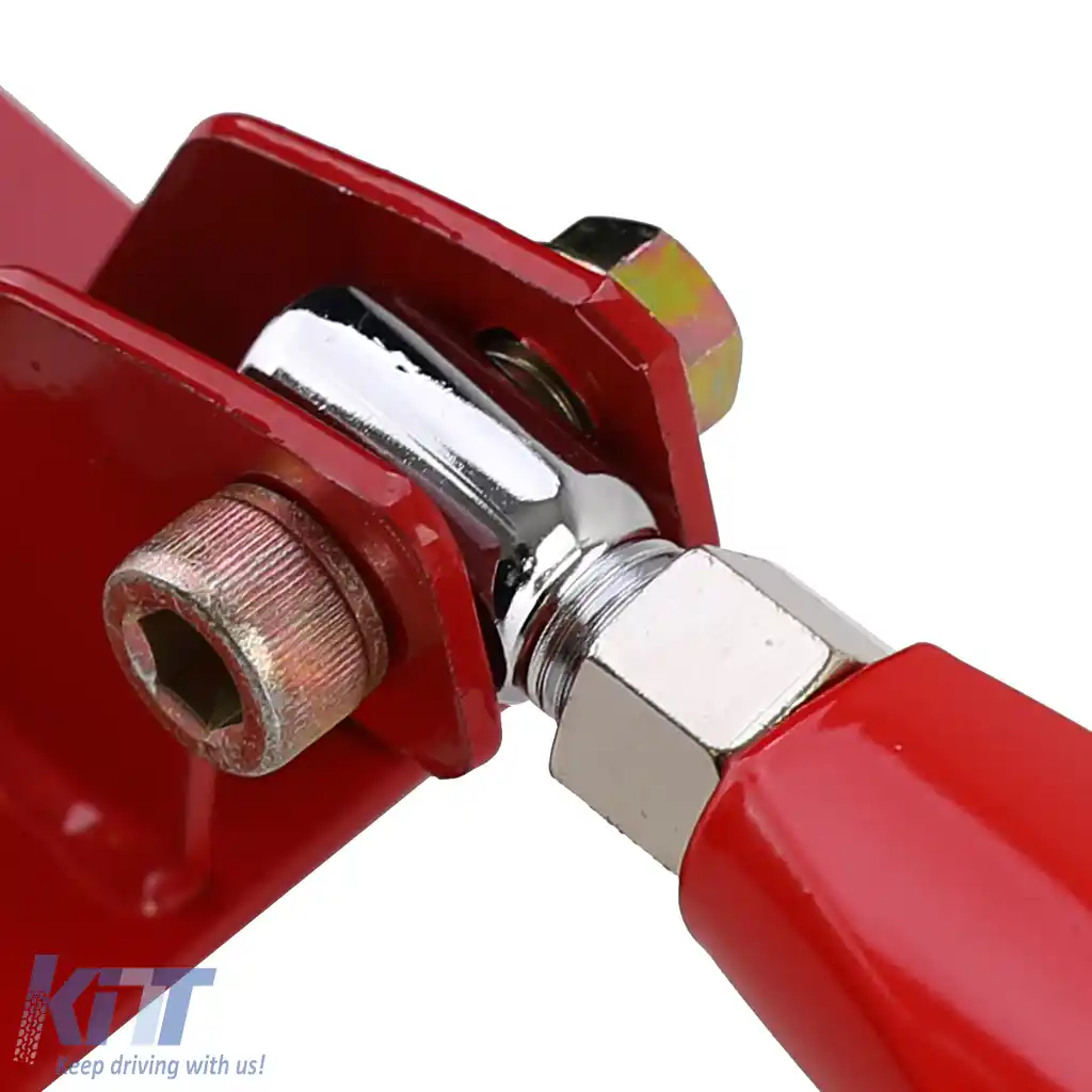 Bară de rigidizare din aluminiu roșie ajustabilă, potrivită pentru BMW E46 6 cilindri 320i 323i 325i 328i 330i-image-6193003