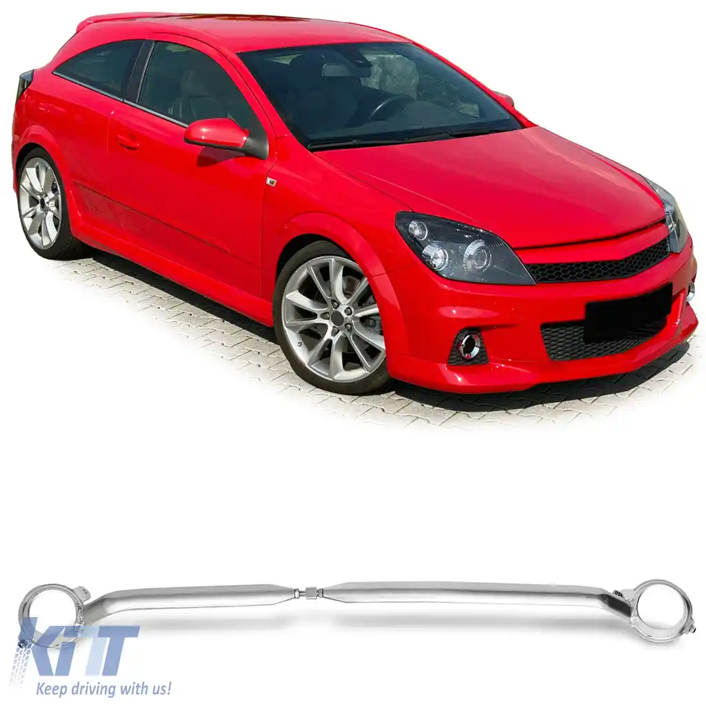 image-68-Bară de rigidizare frontală din aluminiu lustruit, potrivită pentru Opel Astra H 04-10 Sedan Caravan GTC TwinTop