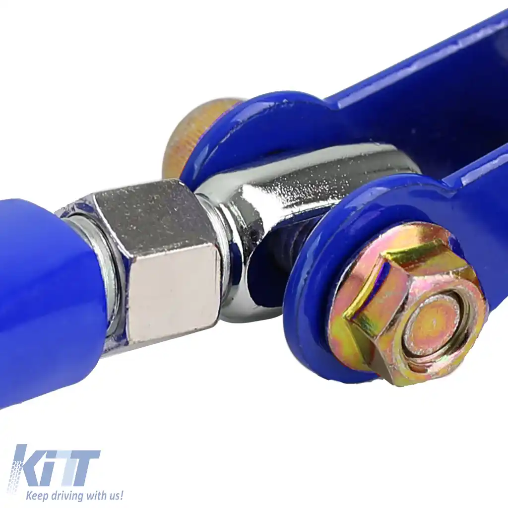 Bară de strut din aluminiu albastră frontală ajustabilă, potrivită pentru BMW Seria 5 E34 520i 525i 89-96-image-6195633