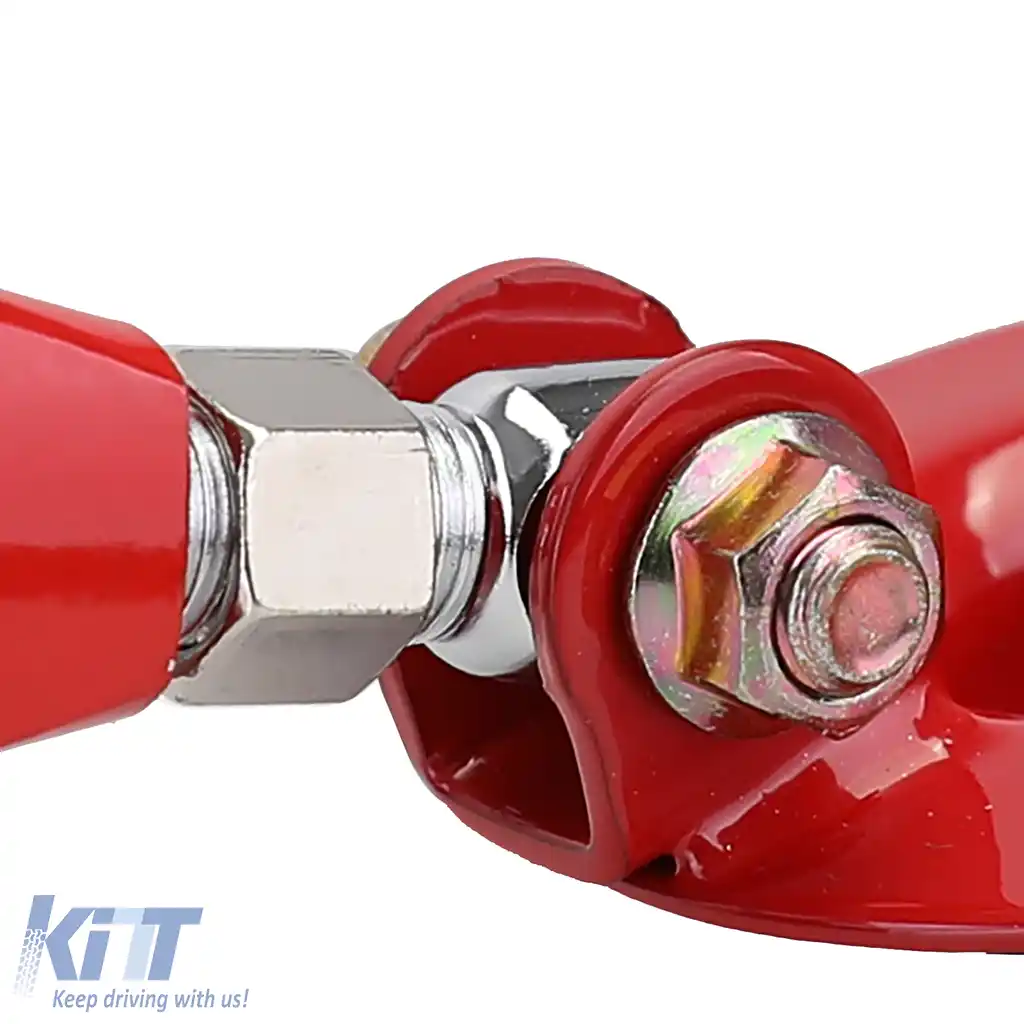Bară de strut din aluminiu roșie frontală ajustabilă, potrivită pentru Suzuki Swift MZ EZ 05-11-image-6193012