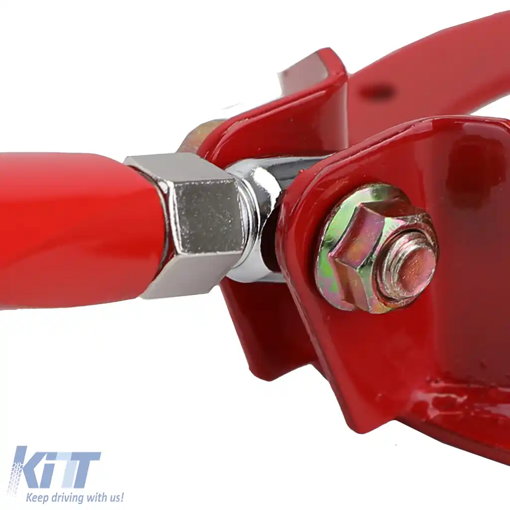 Bară de susținere ajustabilă din aluminiu roșie pentru față, potrivită pentru VW Golf 3 Vento Passat 35i-image-6191208