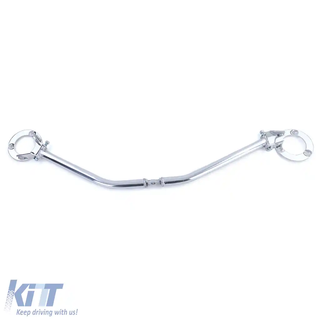 Bară de susținere frontală din aluminiu, 3 piese, lustruită, potrivită pentru BMW Seria 3 E46 316 318 din 98-image-6194553