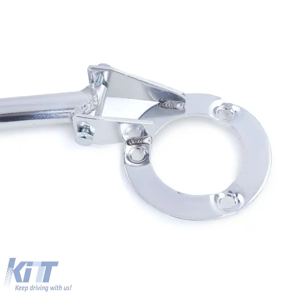 Bară de susținere frontală din aluminiu, 3 piese, lustruită, potrivită pentru BMW Seria 3 E46 316 318 din 98-image-6194558