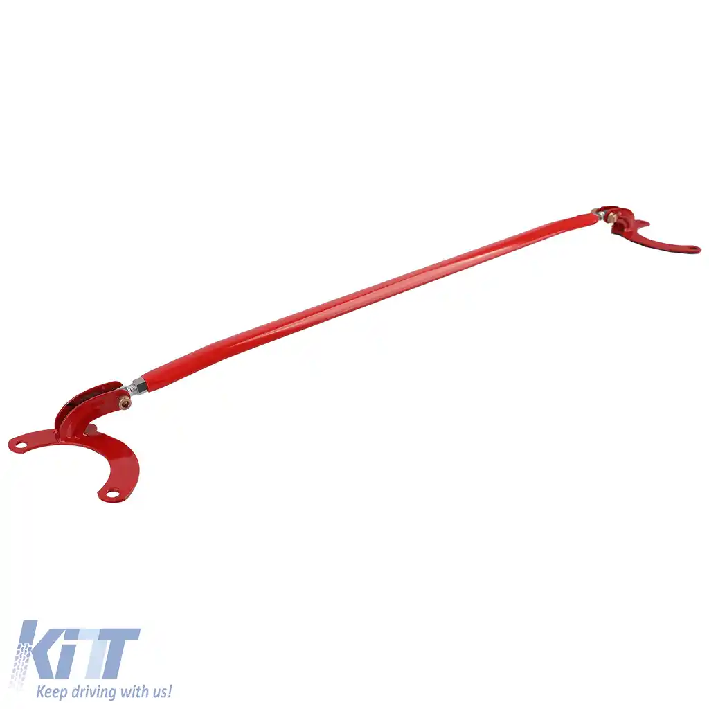 Bară de suspensie ajustabilă din aluminiu roșie pentru față, potrivită pentru Peugeot 206 + CC SW 98-08-image-6191307