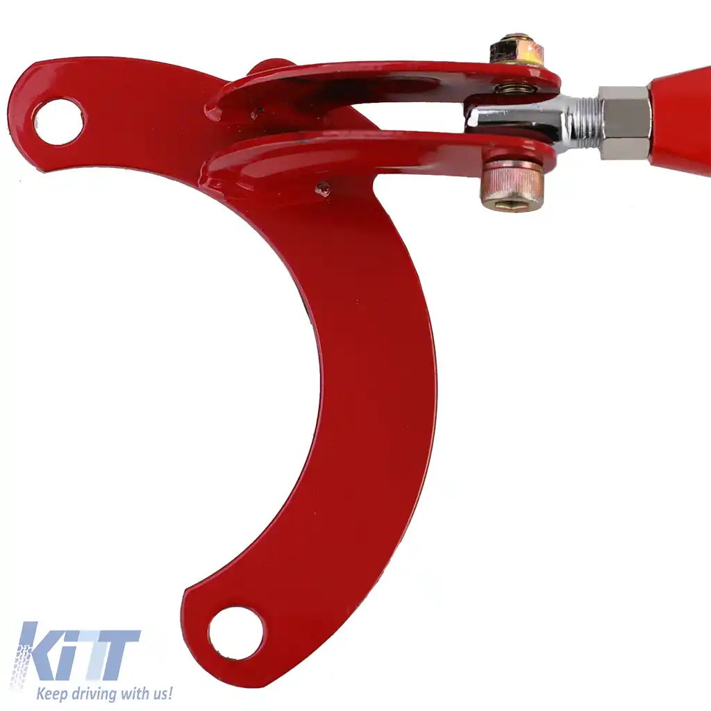 Bară de suspensie ajustabilă din aluminiu roșie pentru față, potrivită pentru Peugeot 206 + CC SW 98-08-image-6191308