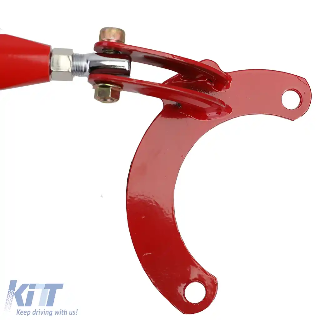 Bară de suspensie ajustabilă din aluminiu roșie pentru față, potrivită pentru Peugeot 206 + CC SW 98-08-image-6191309