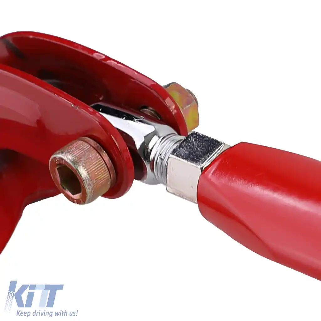 Bară de suspensie ajustabilă din aluminiu roșie pentru față, potrivită pentru Peugeot 206 + CC SW 98-08-image-6191310