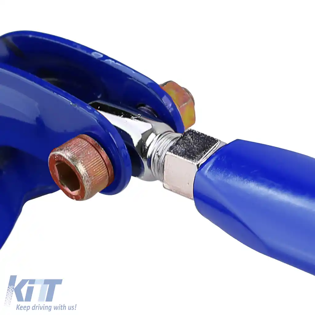 Bară de suspensie ajustabilă din aluminiu albastră pentru față, potrivită pentru Peugeot 206 + CC SW 98-08-image-6192179