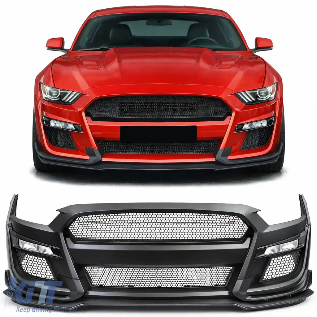 Bara de performanță frontală aspect GT500 potrivită pentru Ford Mustang Coupe Convertible 14-17