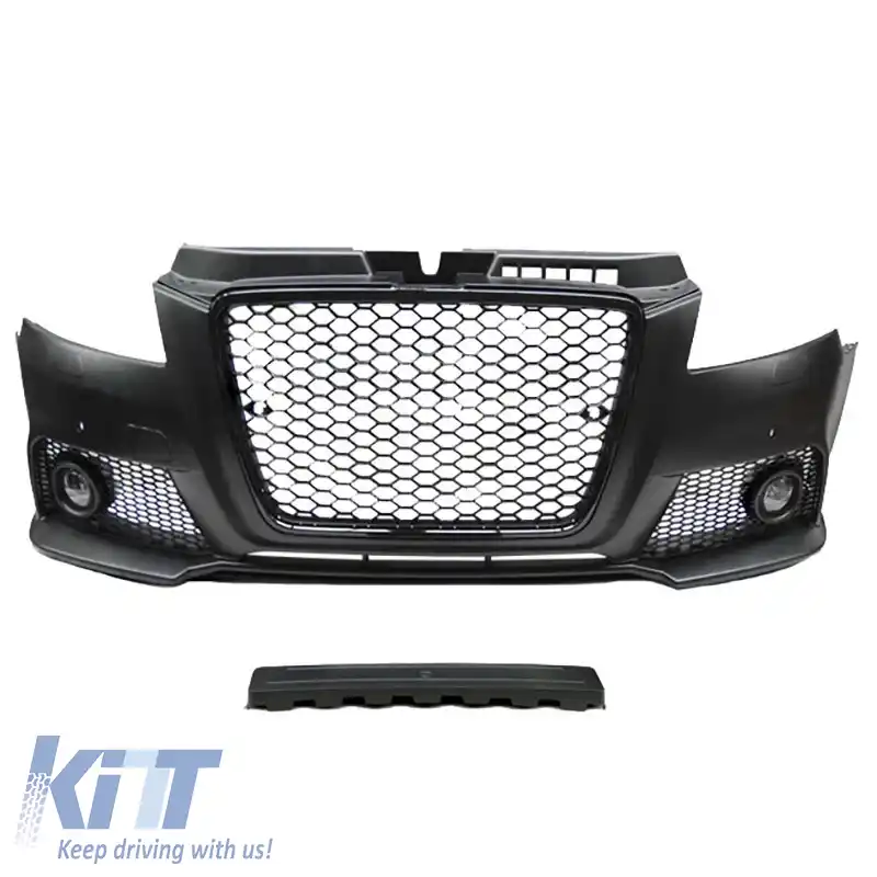 Bara față potrivită pentru Audi A3 8P 08-12 Facelift RS3 Look cu grilaj negru Fabricată în Taiwan-image-6299155