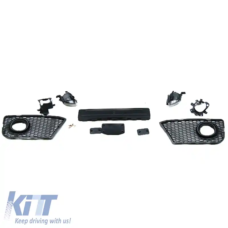 Bara față potrivită pentru Audi A3 8P 08-12 Facelift RS3 Look cu grilaj negru Fabricată în Taiwan-image-6299156