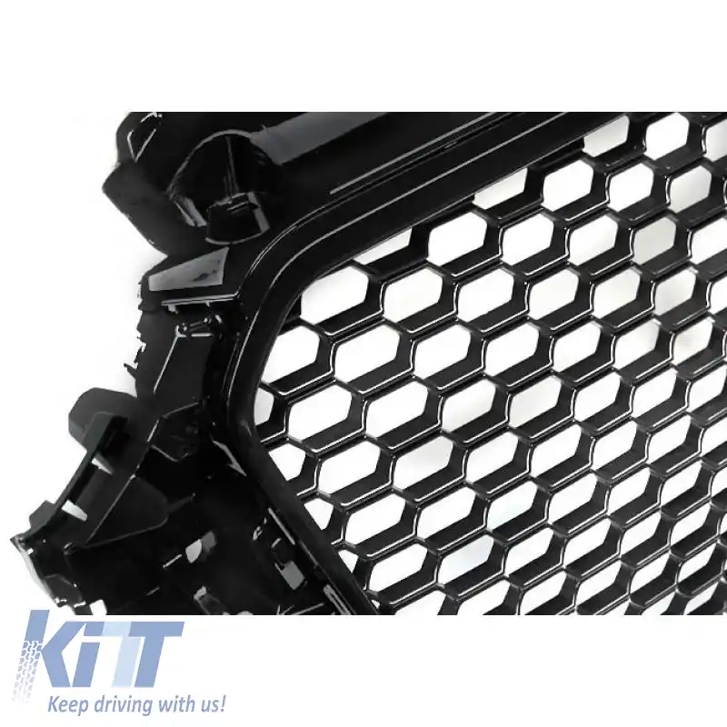 Bara față potrivită pentru Audi A3 8V 11-16 Hatchback / Sportback RS3 Look cu grilă neagră lucioasă-image-6313141