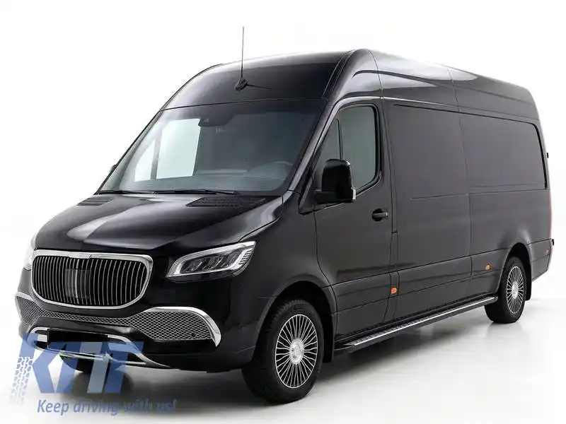 Bara față potrivită pentru Mercedes-Benz Sprinter W907 2017-2023 Aspect Maybach cu grilă-image-6324886