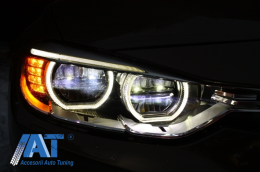 Bara Fata compatibil cu BMW Seria 3 F30 F31 Non LCI & LCI (2011-2018) M3 Sport EVO Design cu Faruri Full LED Angel Eyes-image-6032987