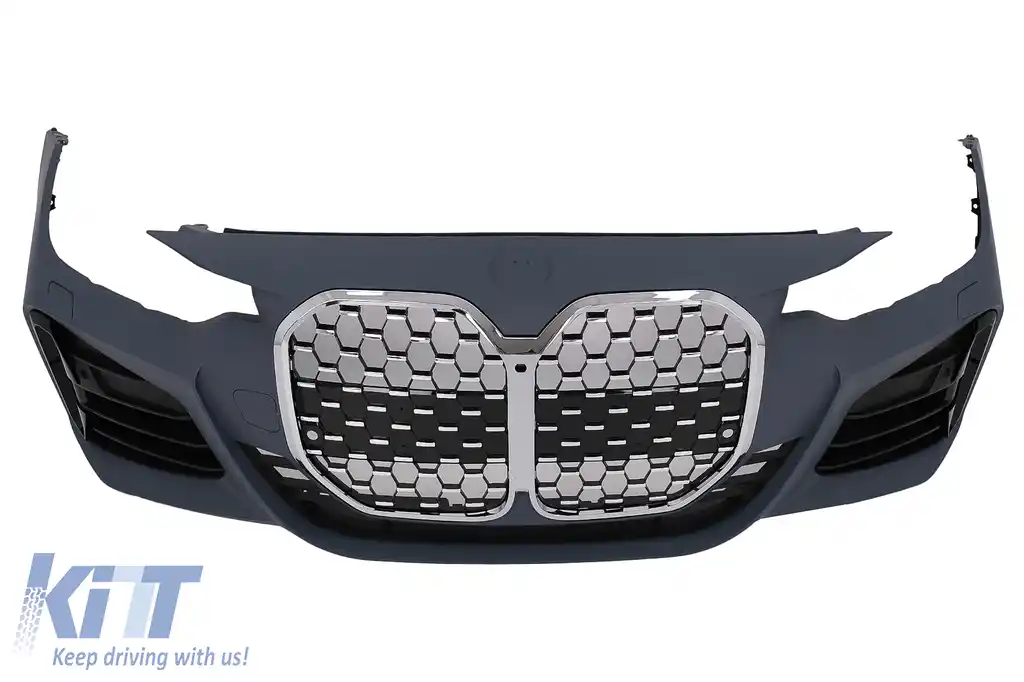 Bara Fata compatibil cu BMW Seria 4 F32 F33 F36 (2013-2017) Coupe Cabrio Gran Coupe M4 Design Grile Crom-image-6101129