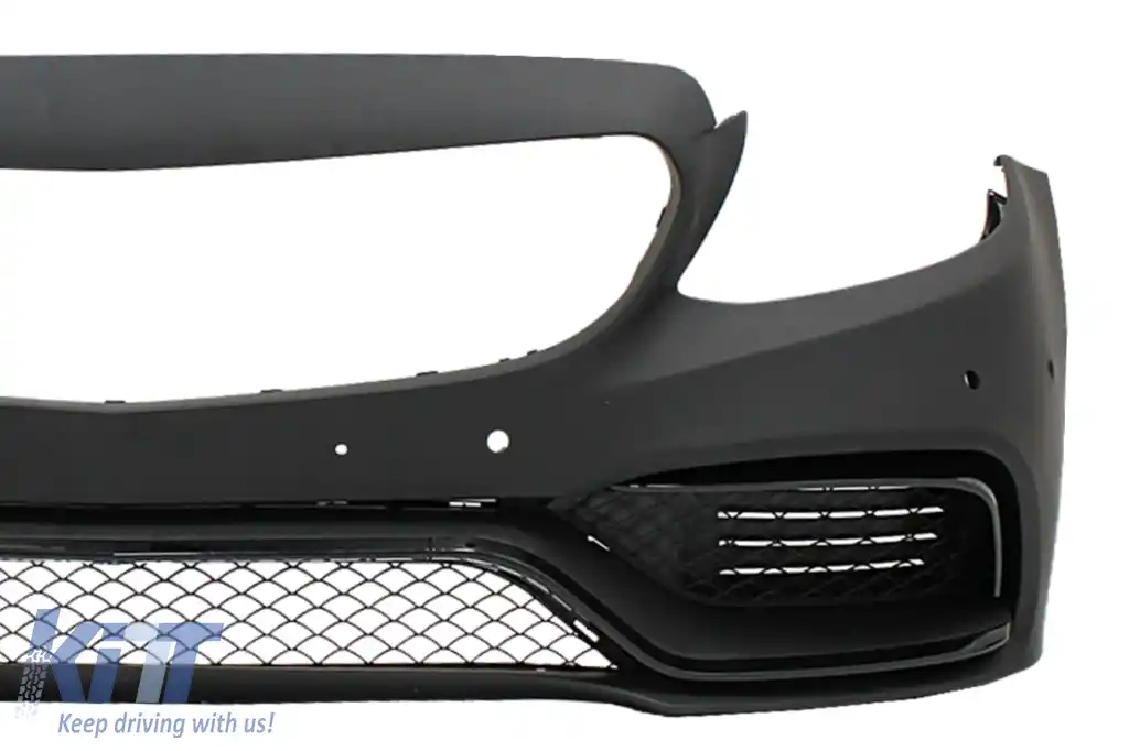 Bara Fata compatibil cu Mercedes C-Class W205 S205 (2014-2020) Limousine T-Model Coupe Cabriolet C63 Design Fara Grila Centrala-image-6046403