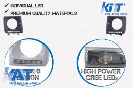 Bara Fata compatibil cu MERCEDES G-Class W463 (1989-2012) si Carcasa faruri cu Lumini de zi dedicate LED DRL cu Faruri Crom si Lampi Semnalizare LED G65 Design-image-6067814