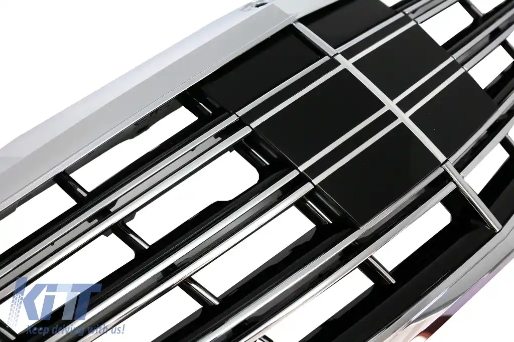 Bara Fata compatibil cu Mercedes W222 S-Class (2013-06.2017) S63 Design cu Grila Centrala Crom-image-6018495