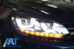 Bara Fata compatibil cu VW Golf VI Golf 6 (2008-2013) R20 Look cu Faruri LED Design Golf 7 3D U Design Semnal LED Dinamic-image-6021175