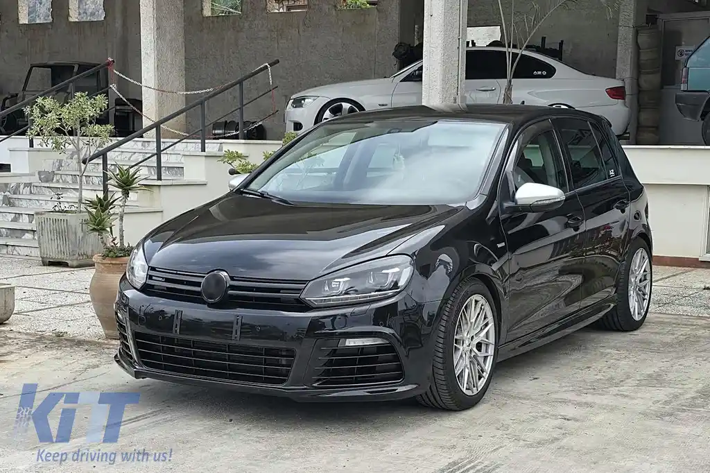 Bara Fata compatibil cu VW Golf VI Golf 6 (2008-2013) R20 Look cu Faruri LED Design Golf 7 3D U Design Semnal LED Dinamic-image-6113037