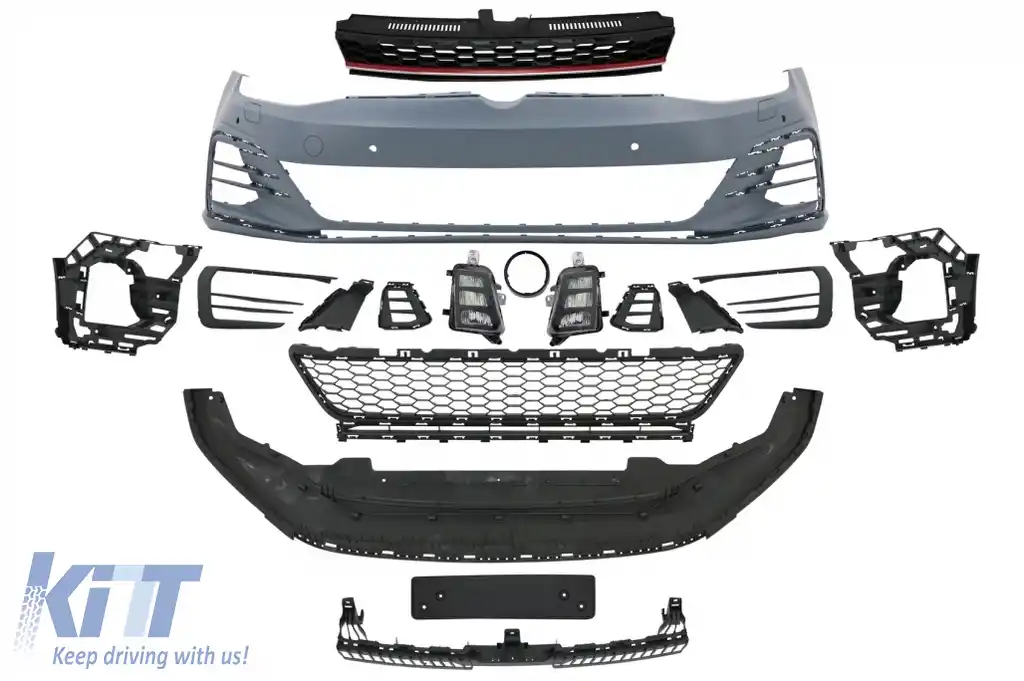 Bara Fata compatibil cu VW Golf VII 7 (2013-2017) si Faruri LED cu Semnal Dinamic 7.5 GTI Look-image-6091577