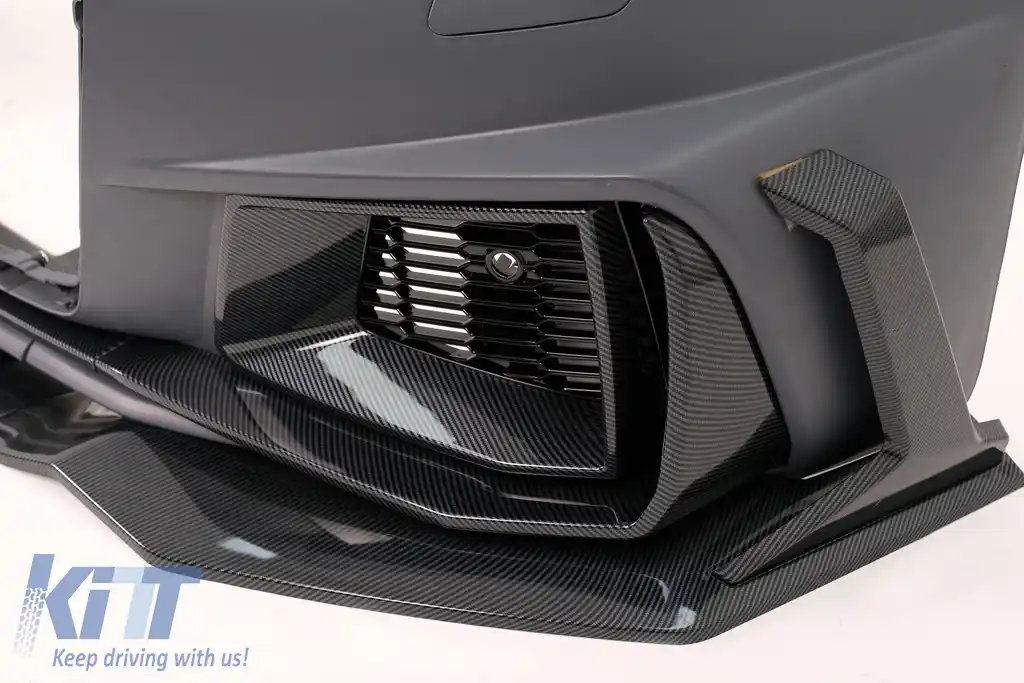 Bara Fata compatibila cu Audi A6 C8 4K (2018-Up) RS6 Design Ornamente Carbon Look-image-6102414