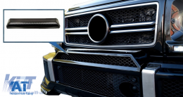 Bara fata cu BullBar Prelungire Bara Fata LED DRL si Prelungire Superioara Bara Fata compatibil cu Mercedes G-Class W463 (1989-2018) Negru-image-6043730