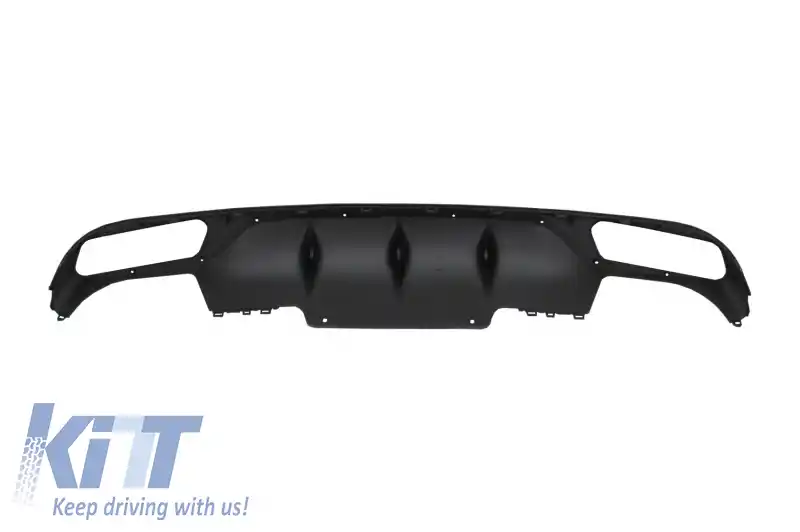 Bara Fata cu Difusor si Ornamente Tobe compatibil cu Mercedes E-Class W213 S213 Standard (2016-2019) E63 Design Negru Crom-image-6055216