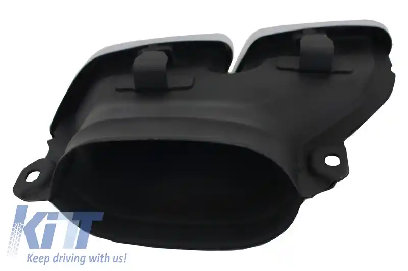 Bara Fata cu Difusor si Ornamente Tobe compatibil cu Mercedes E-Class W213 S213 Standard (2016-2019) E63 Design Negru Crom-image-6055222