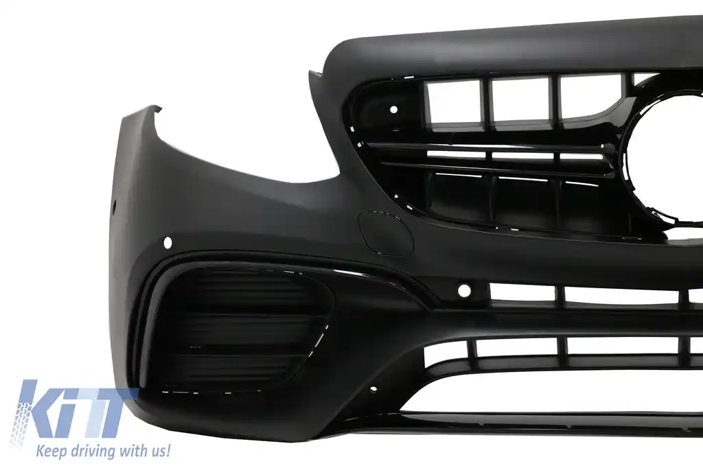 Bara Fata cu Difusor si Ornamente Tobe Negre compatibil cu Mercedes E-Class W213 S213 Standard (2016-2019) E63 Design-image-6055226