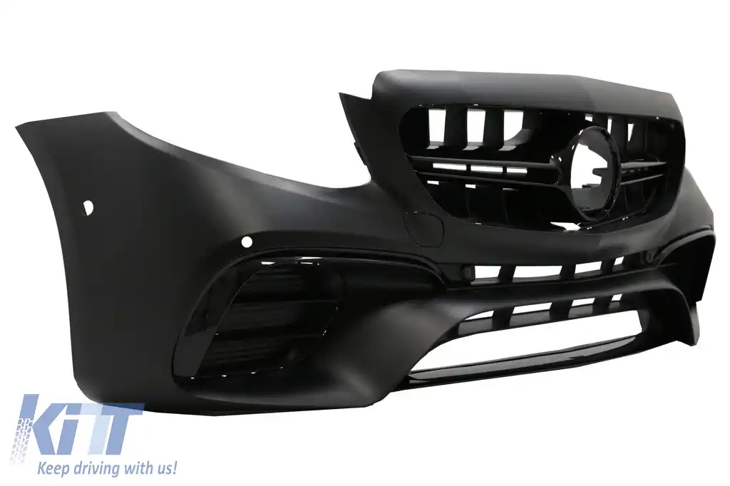 Bara Fata cu Difusor si Ornamente Tobe Negre compatibil cu Mercedes E-Class W213 S213 Standard (2016-2019) E63 Design-image-6055227