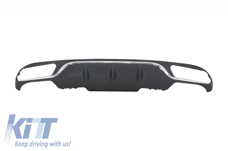 Bara Fata cu Difusor si Ornamente Tobe Negre compatibil cu Mercedes E-Class W213 S213 Standard (2016-2019) E63 Design-image-6055235