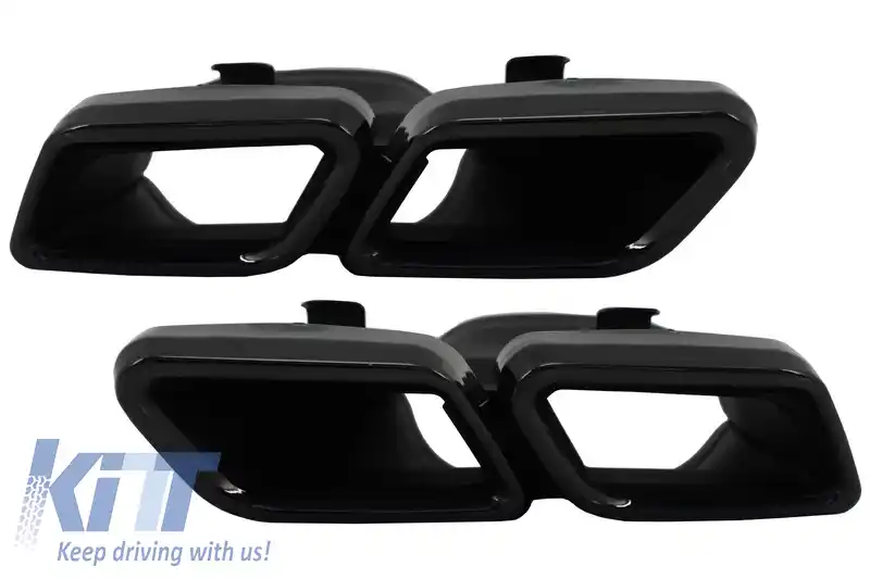 Bara Fata cu Difusor si Ornamente Tobe Negre compatibil cu Mercedes E-Class W213 S213 Standard (2016-2019) E63 Design-image-6055239