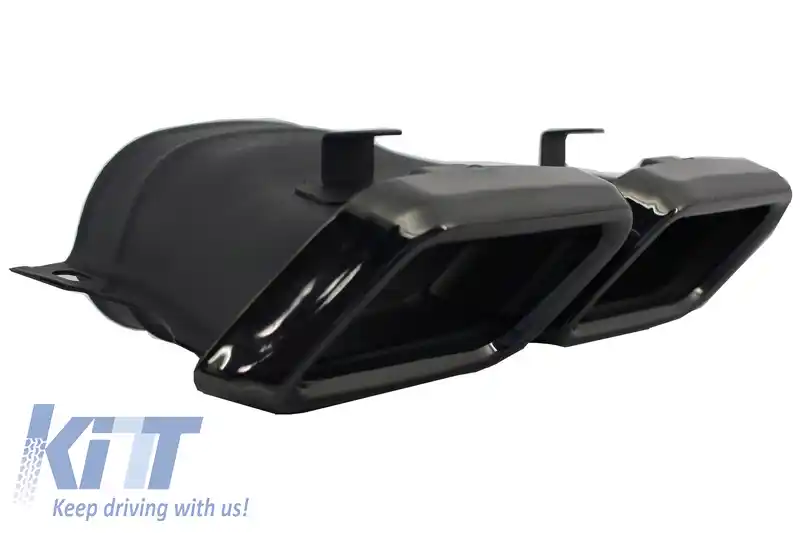 Bara Fata cu Difusor si Ornamente Tobe Negre compatibil cu Mercedes E-Class W213 S213 Standard (2016-2019) E63 Design-image-6055242
