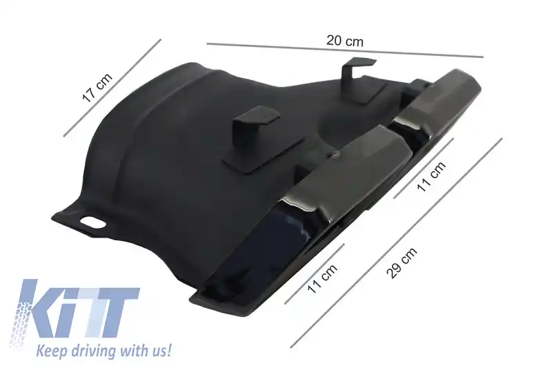 Bara Fata cu Difusor si Ornamente Tobe Negre compatibil cu Mercedes E-Class W213 S213 Standard (2016-2019) E63 Design-image-6055245