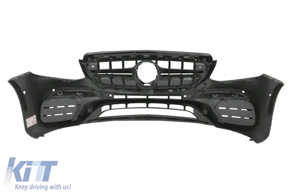 Bara Fata cu Difuzor Bara Spate si Ornamente Tobe compatibil cu Mercedes E-Class W213 (2016-up) E63 Design Editie Negru-image-6055174