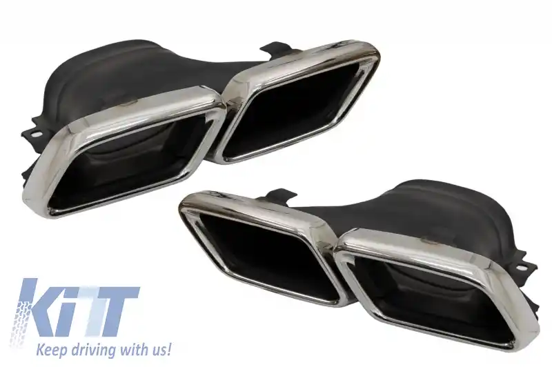 Bara Fata cu Difuzor Bara Spate si Ornamente Tobe compatibil cu Mercedes E-Class W213 (2016-up) E63 Design Editie Negru-image-6055182
