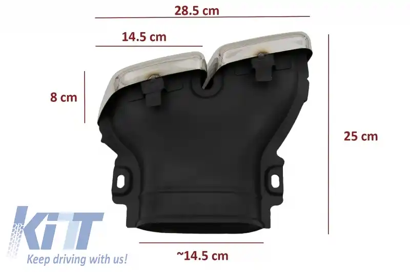 Bara Fata cu Difuzor Bara Spate si Ornamente Tobe compatibil cu Mercedes E-Class W213 (2016-up) E63 Design Editie Negru-image-6055183