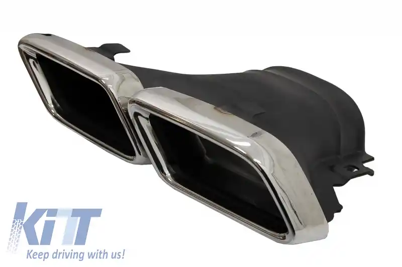 Bara Fata cu Difuzor Bara Spate si Ornamente Tobe compatibil cu Mercedes E-Class W213 (2016-up) E63 Design Editie Negru-image-6055184