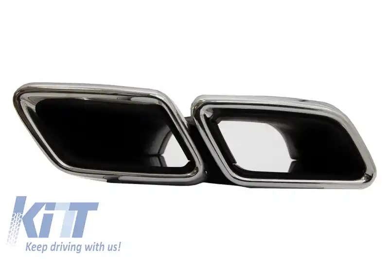 Bara Fata cu Difuzor Bara Spate si Ornamente Tobe compatibil cu Mercedes E-Class W213 (2016-up) E63 Design Editie Negru-image-6055185