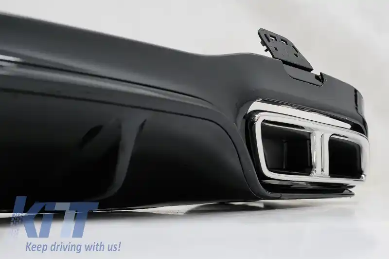 Bara Fata cu Difuzor Bara Spate si Ornamente Tobe compatibil cu Mercedes E-Class W213 (2016-up) E63s Design Editie Negru-image-6063695