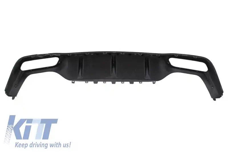 Bara Fata cu Difuzor Bara Spate si Ornamente Tobe compatibil cu Mercedes E-Class W213 (2016-up) E63s Design Editie Negru-image-6063696