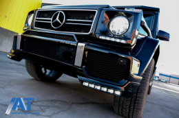 Bara Fata cu Extensie LED DRL Spoiler compatibil cu Mercedes G-Class W463 (1989-2017) G65 Design-image-6039158