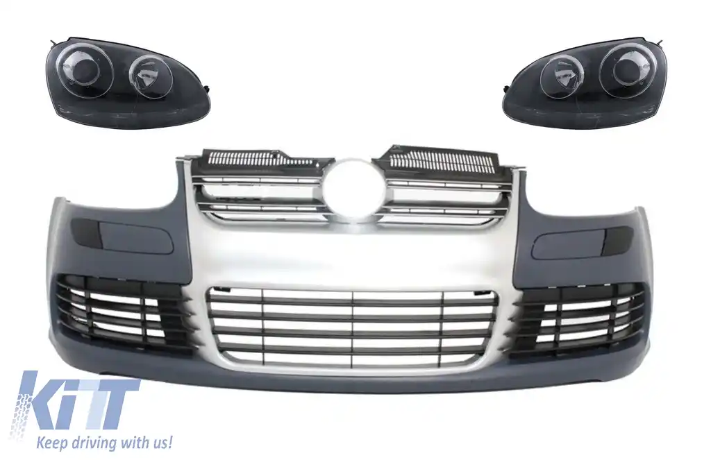 Bara Fata cu Faruri compatibil cu VW Golf V 5 (2003-2007) Jetta (2005-2010) R32 R32 Aluminiu Look