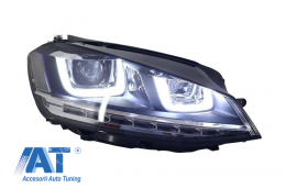 Bara Fata cu Faruri Faruri 3D LED Semnalizare Dinamica compatibil cu VW Golf VII 7 (2013-2017) R-Line Look-image-6051408