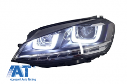 Bara Fata cu Faruri Faruri 3D LED Semnalizare Dinamica compatibil cu VW Golf VII 7 (2013-2017) R-Line Look-image-6051409